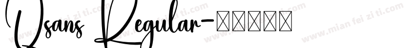 Qsans Regular字体转换